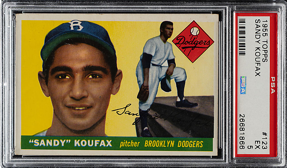 1955 Topps #123 Sandy Koufax Rookie PSA EX 5