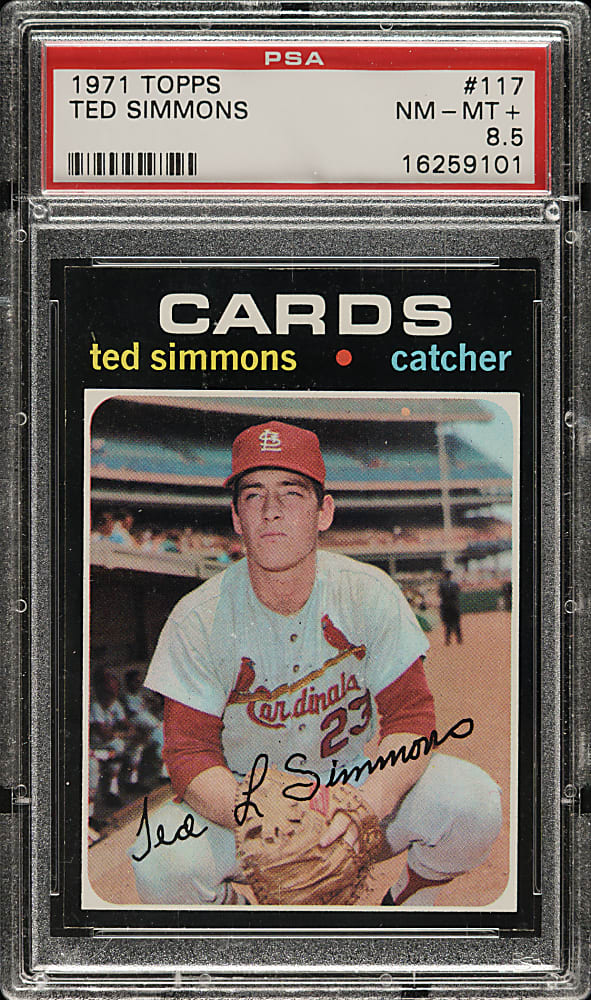 1971 Topps #117 Ted Simmons Rookie PSA NM-MT+ 8.5