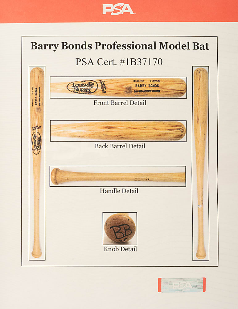 1993 Barry Bonds San Francisco Giants Pro-Model (Batting Practice) Bat - PSA/DNA
