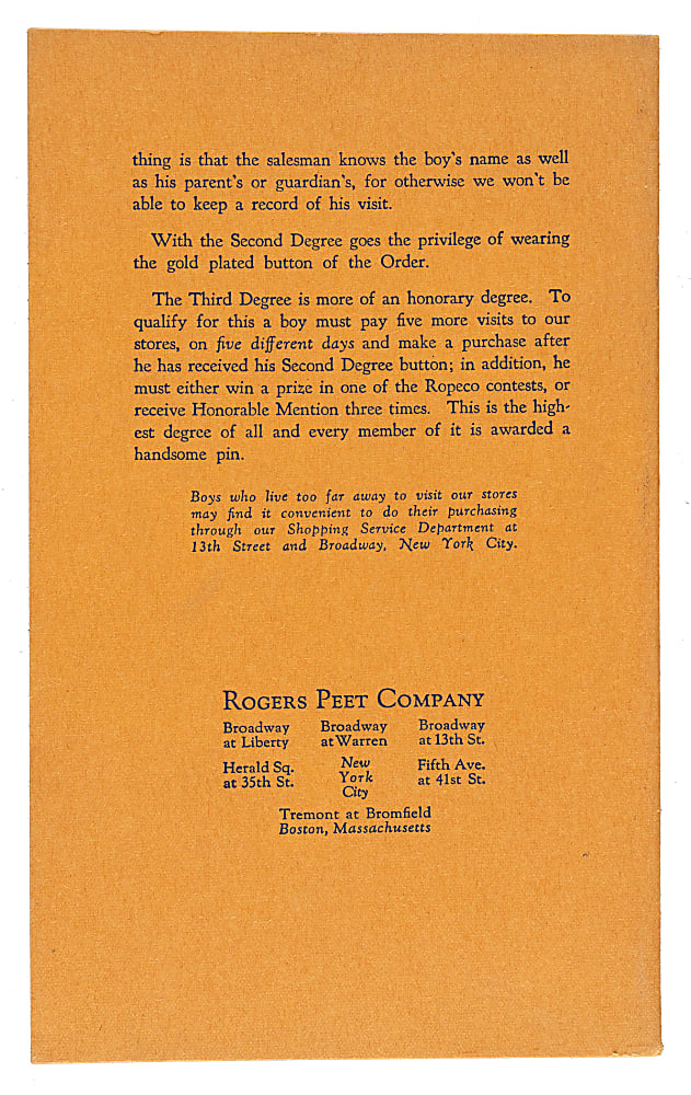 1929 Rogers Peet Original Album