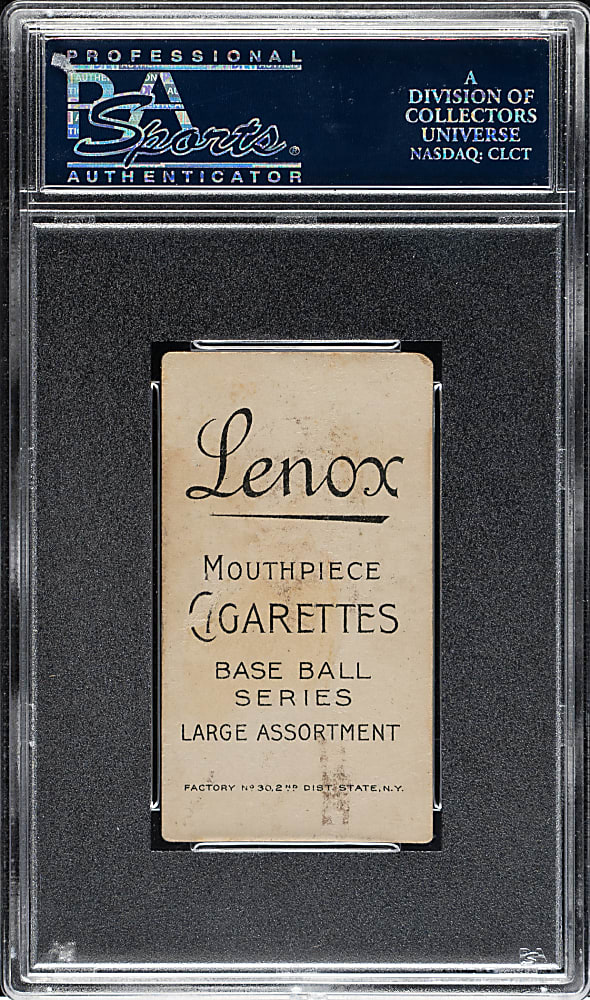 1909-1911 T206 White Border Cy Seymour Portrait PSA GOOD 2 - Black Lenox Back