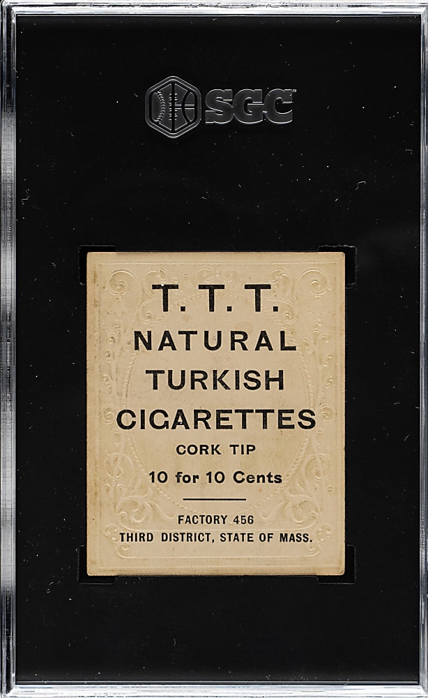 1909 T204 Ramly Tobacco Jiggs Donahue SGC VG/EX+ 4.5 - T.T.T. Advertisement