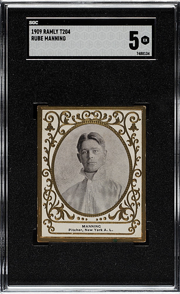 1909 T204 Ramly Tobacco Rube Manning SGC EX 5