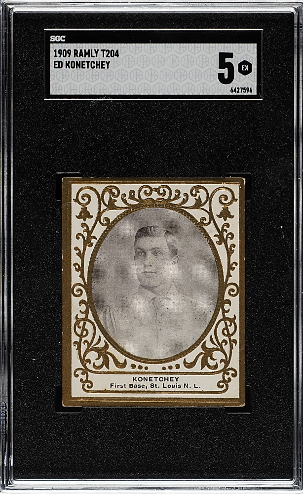 1909 T204 Ramly Tobacco Ed Konetchy SGC EX 5