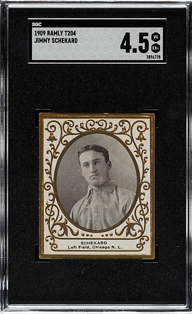 1909 T204 Ramly Tobacco Jimmy Scheckard SGC VG/EX+ 4.5