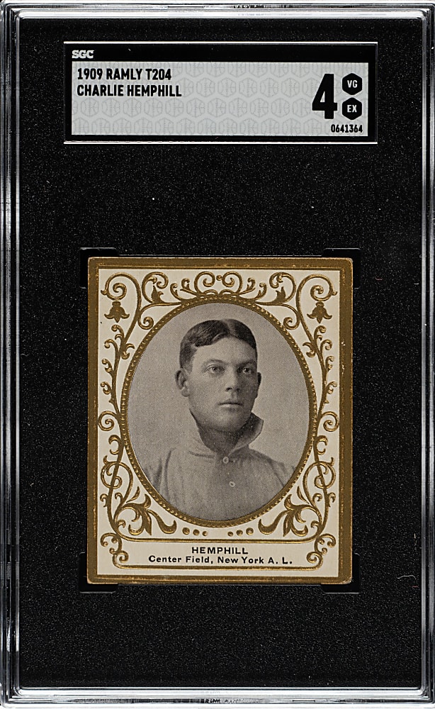 1909 T204 Ramly Tobacco Charlie Hemphill SGC VG/EX 4
