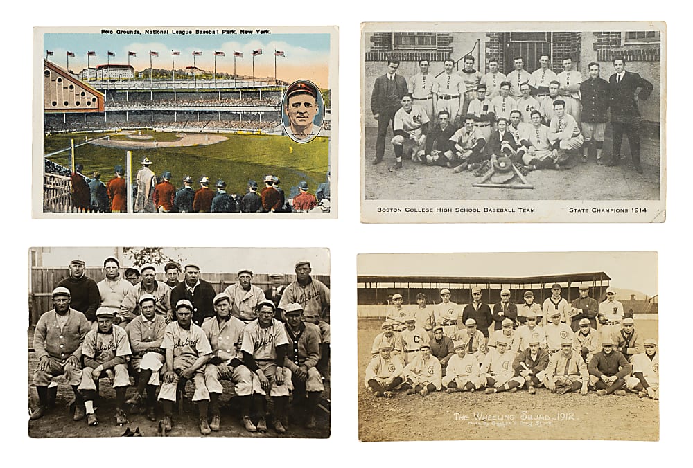 Circa 1900s to 1930s Baseball Team and Stadium Postcard Collection (54)