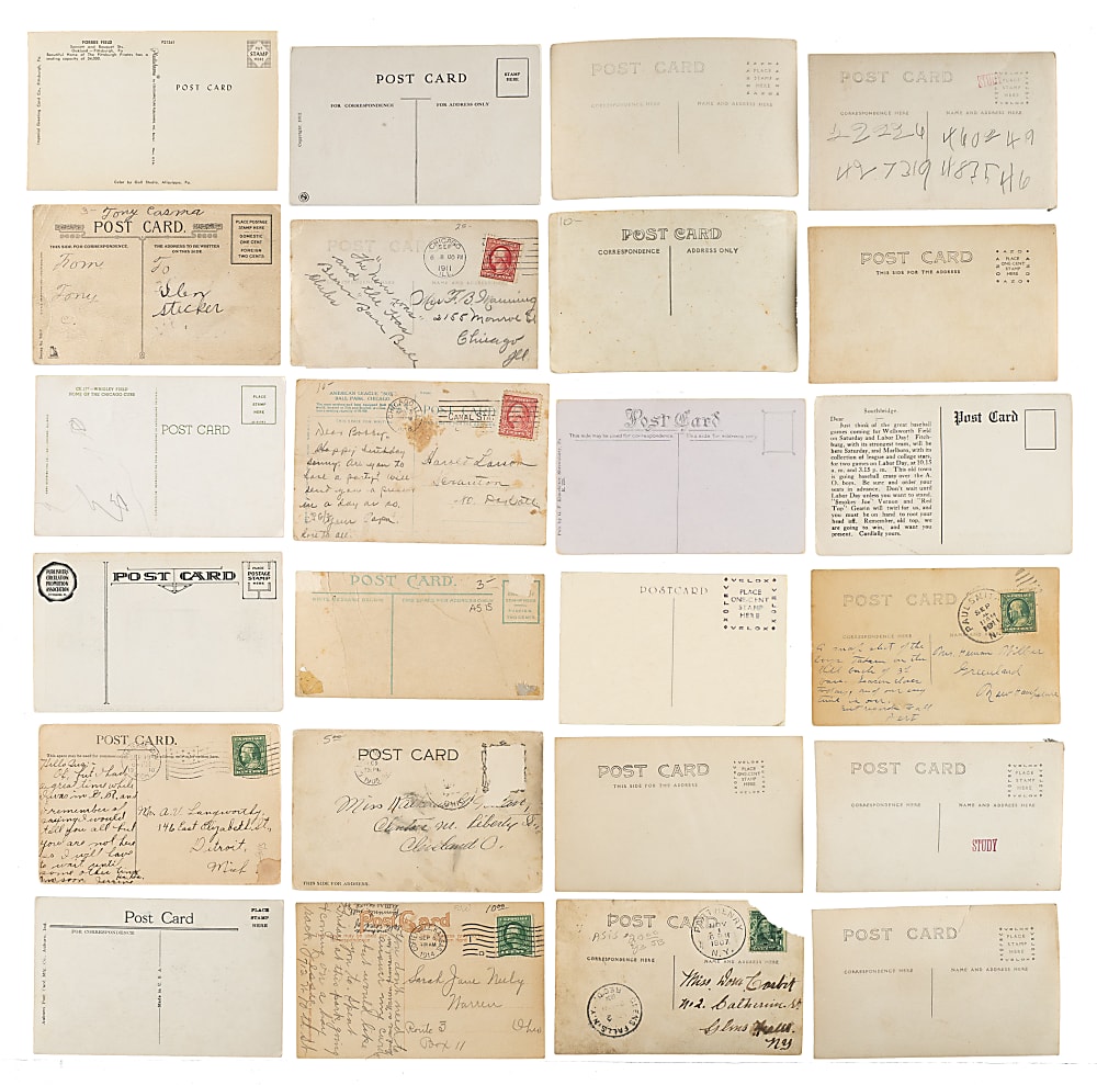 Circa 1900s to 1930s Baseball Team and Stadium Postcard Collection (54)