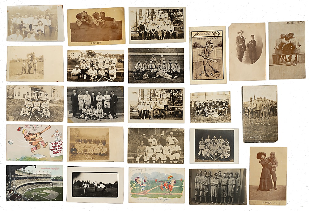 Circa 1900s to 1930s Baseball Team and Stadium Postcard Collection (54)