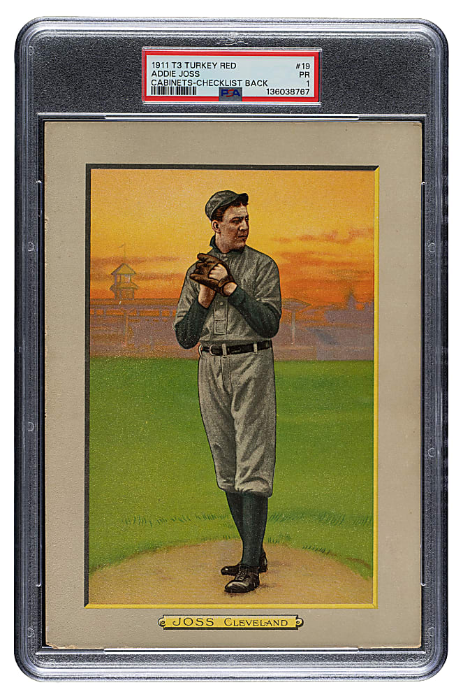 1911 T3 Turkey Red #19 Addie Joss PSA POOR 1