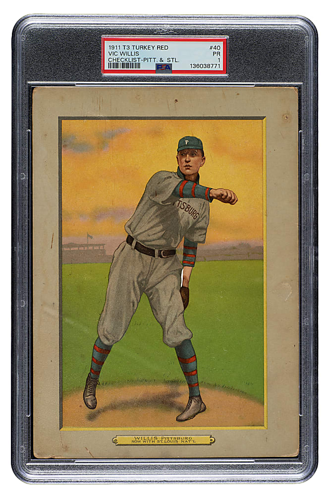 1911 T3 Turkey Red #40 Vic Willis PSA POOR 1