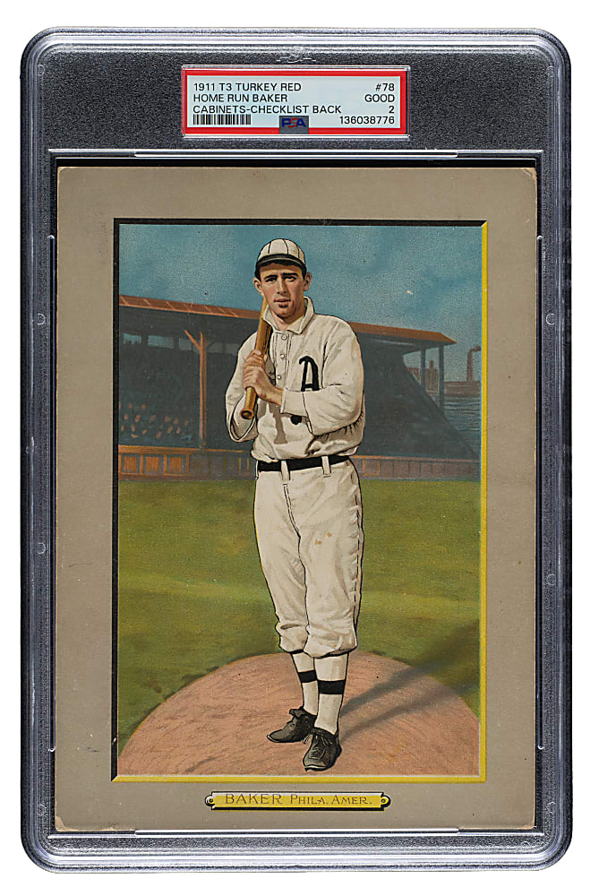 1911 T3 Turkey Red #78 Frank "Home Run" Baker PSA GOOD 2
