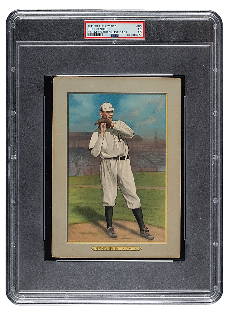 1911 T3 Turkey Red #80 Chief Bender PSA FAIR 1.5