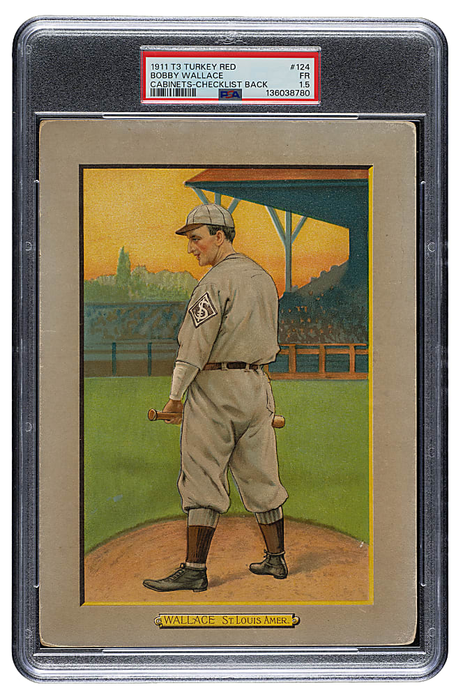 1911 T3 Turkey Red #124 Bobby Wallace PSA FAIR 1.5