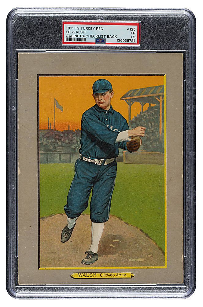 1911 T3 Turkey Red #125 Ed Walsh PSA FAIR 1.5