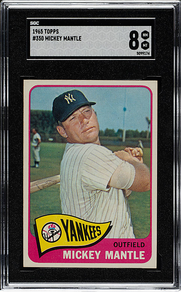 1965 Topps #350 Mickey Mantle SGC NM/MT 8