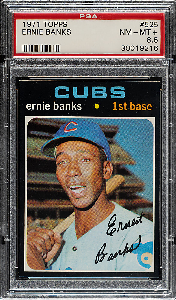 1971 Topps #525 Ernie Banks PSA NM-MT+ 8.5