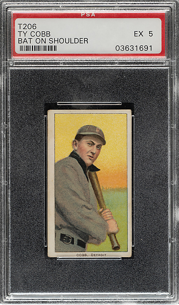 1909-1911 T206 White Border Ty Cobb Bat On Shoulder PSA EX 5
