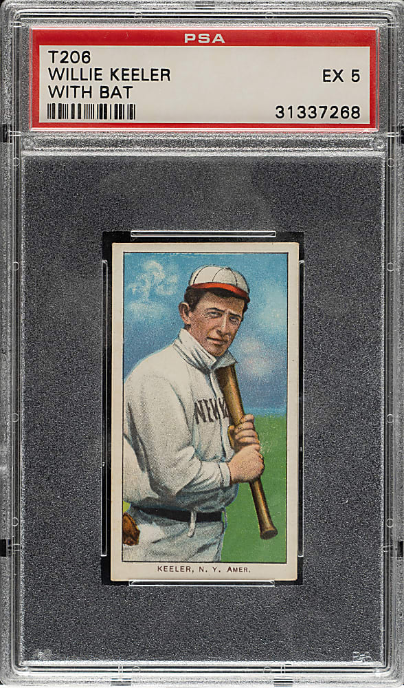 1909-1911 T206 White Border Willie Keeler with Bat PSA EX 5