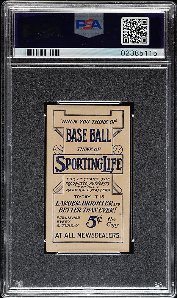 1910-1911 M116 Sporting Life Ty Cobb Blue Background PSA NM 7