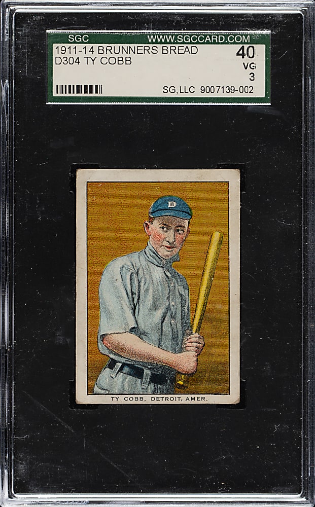 1911-1914 D304 Brunners Bread Ty Cobb SGC VG 40