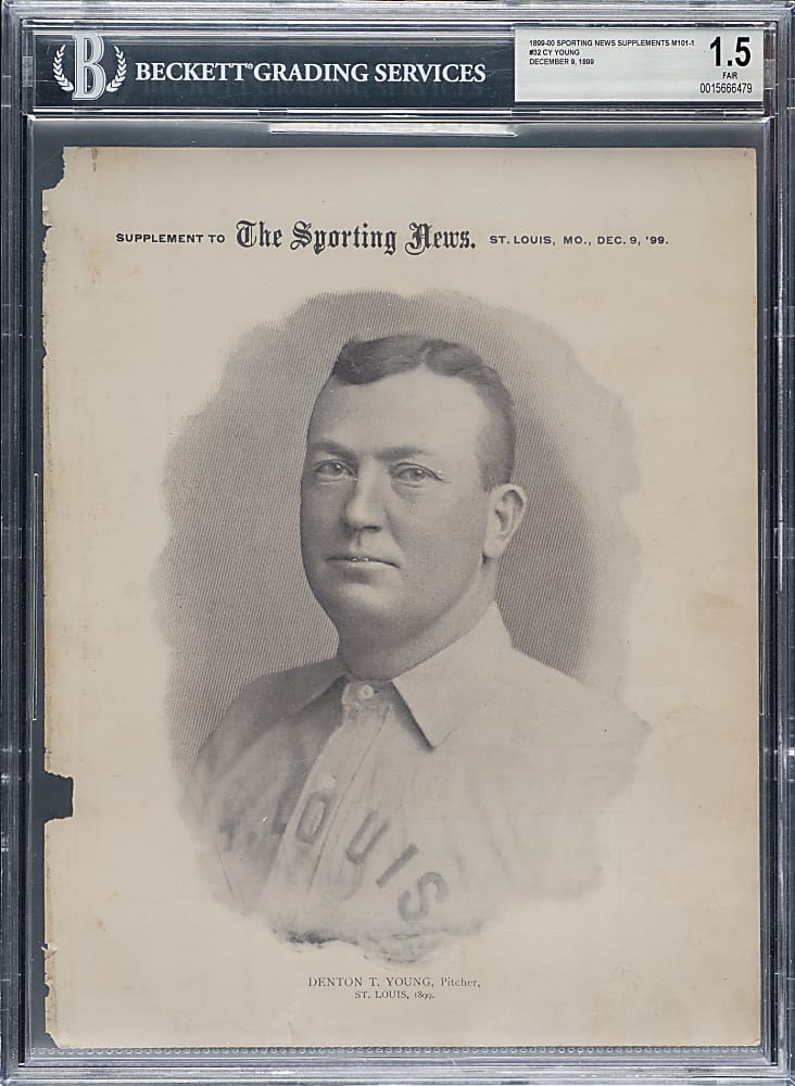 1899-1900 M101-1 Sporting News Cy Young Rookie BVG FAIR 1.5