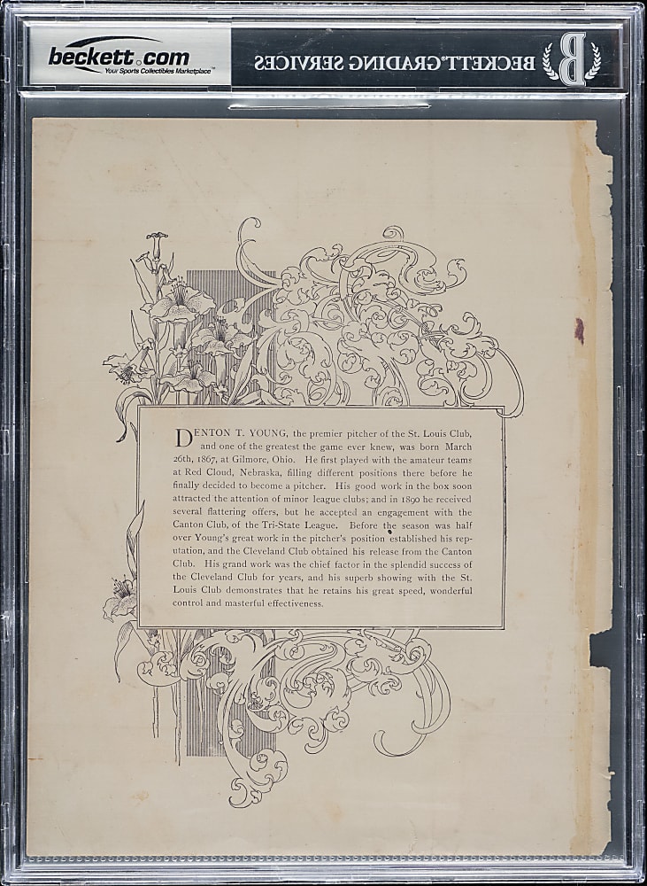 1899-1900 M101-1 Sporting News Cy Young Rookie BVG FAIR 1.5