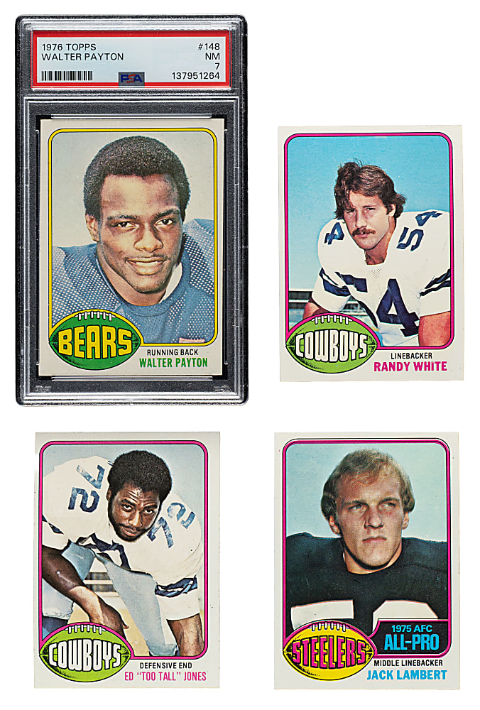 High-Grade 1976 Topps Football Complete Set (528) Including #148 Walter Payton Rookie PSA NM 7