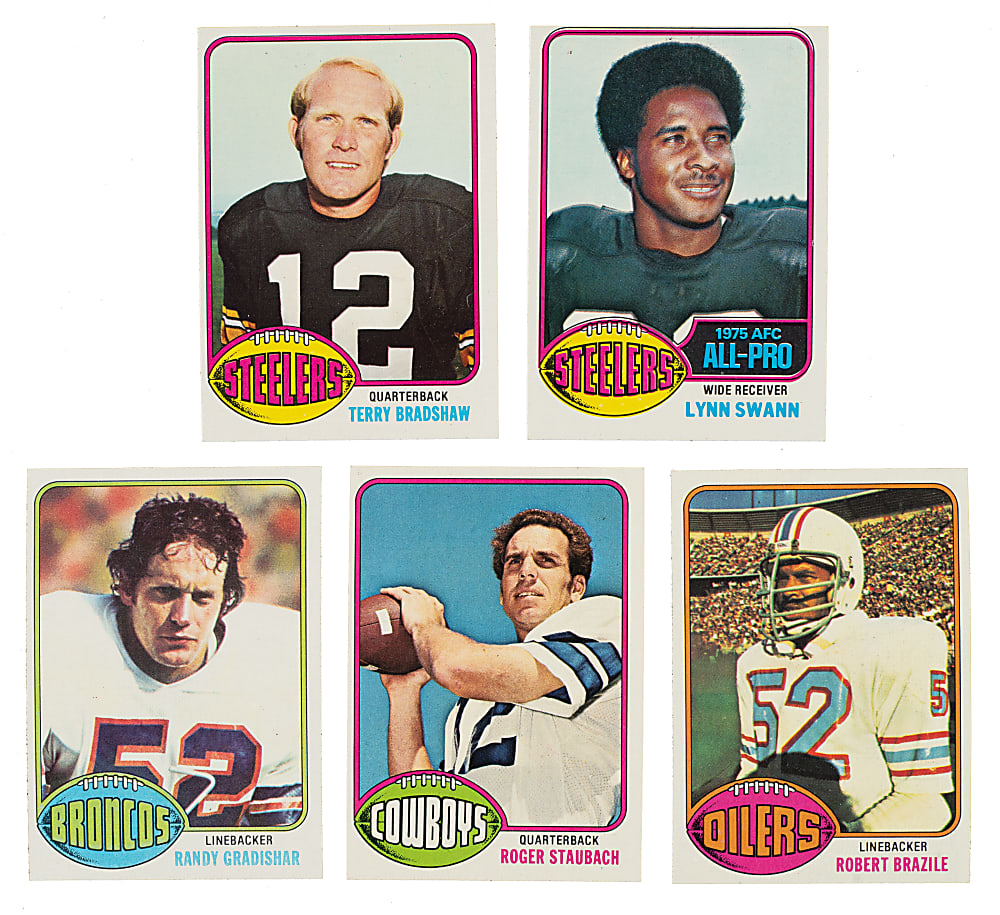 High-Grade 1976 Topps Football Complete Set (528) Including #148 Walter Payton Rookie PSA NM 7