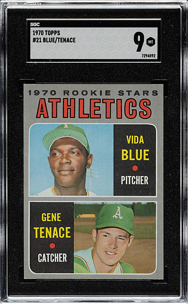 1970 Topps #21 Vida Blue Rookie SGC MINT 9 - 1 of 2 - Highest Graded!