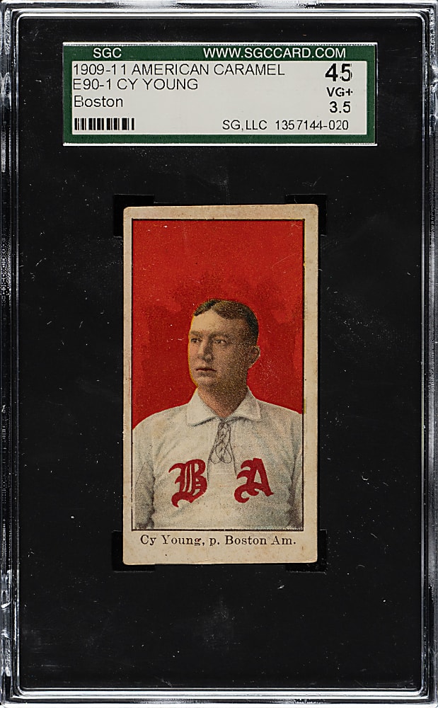 1909-1911 E90-1 American Caramel Cy Young Boston SGC VG+ 45