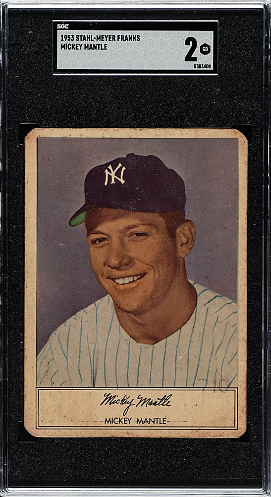 1953 Stahl-Meyer Franks Mickey Mantle SGC GOOD 2