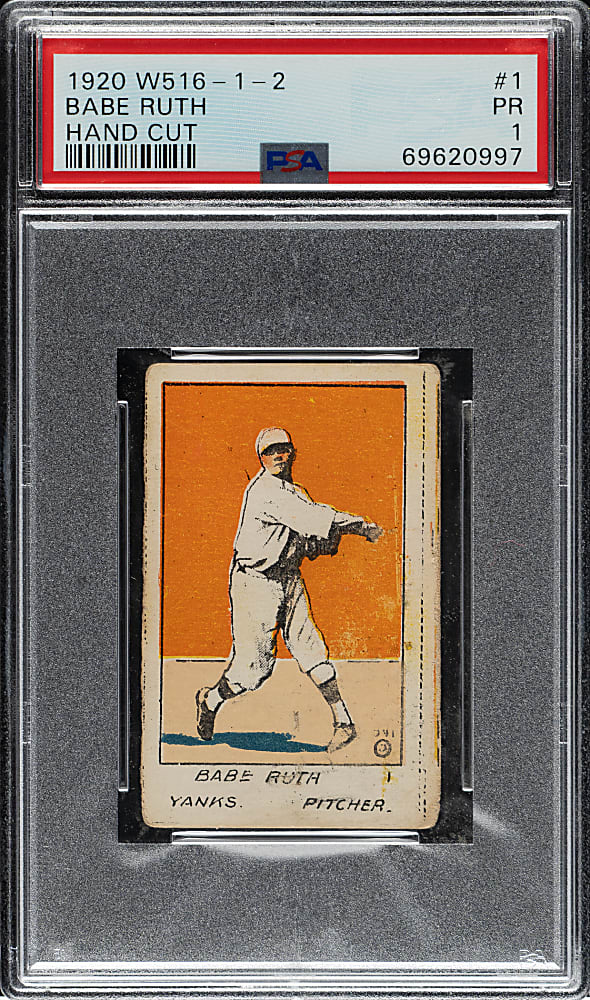 1920 W516-1-2 #1 Babe Ruth PSA POOR 1