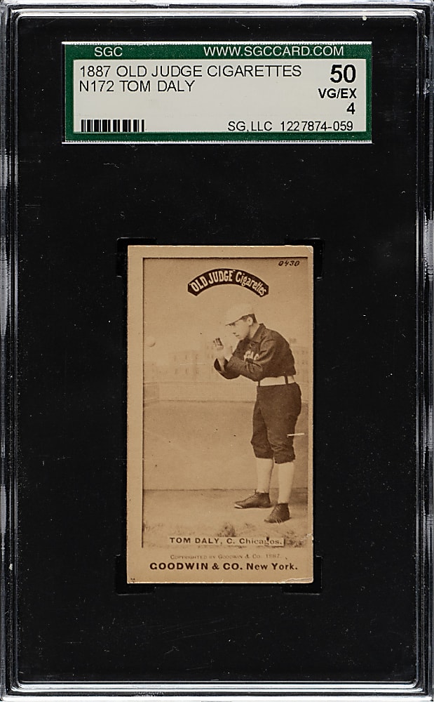 1887 N172 Old Judge Tom Daly SGC VG/EX 50