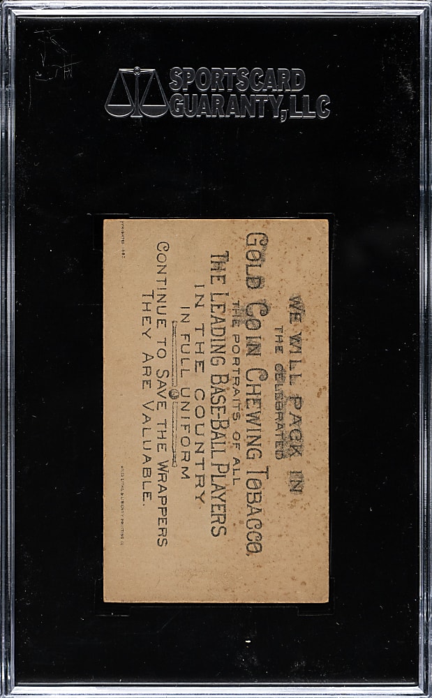 1887 N284 Buchner Gold Coin Jack Burdock SGC EX 60 - 1 of 2 - Highest Graded!