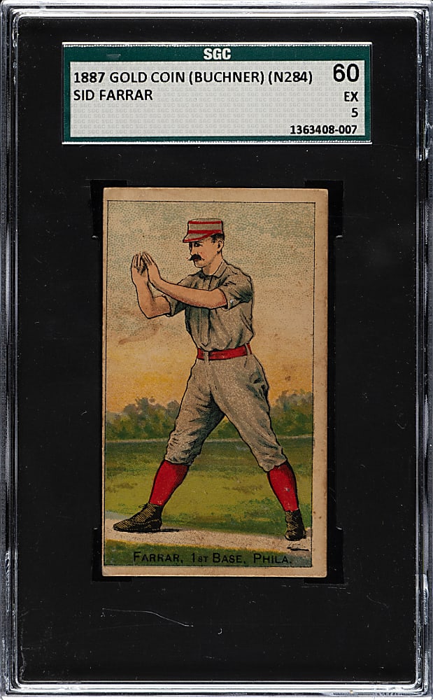 1887 N284 Buchner Gold Coin Sid Farrar SGC EX 60 - 1 of 1 - Highest Graded!