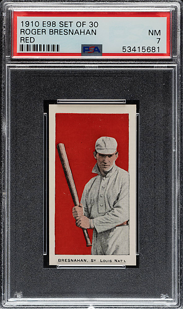 1910 E98 Anonymous "Set of 30" Roger Bresnahan PSA NM 7