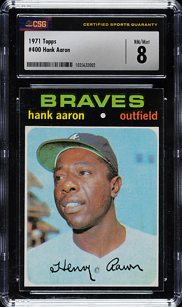 1971 Topps #400 Hank Aaron CSG NM/MT 8