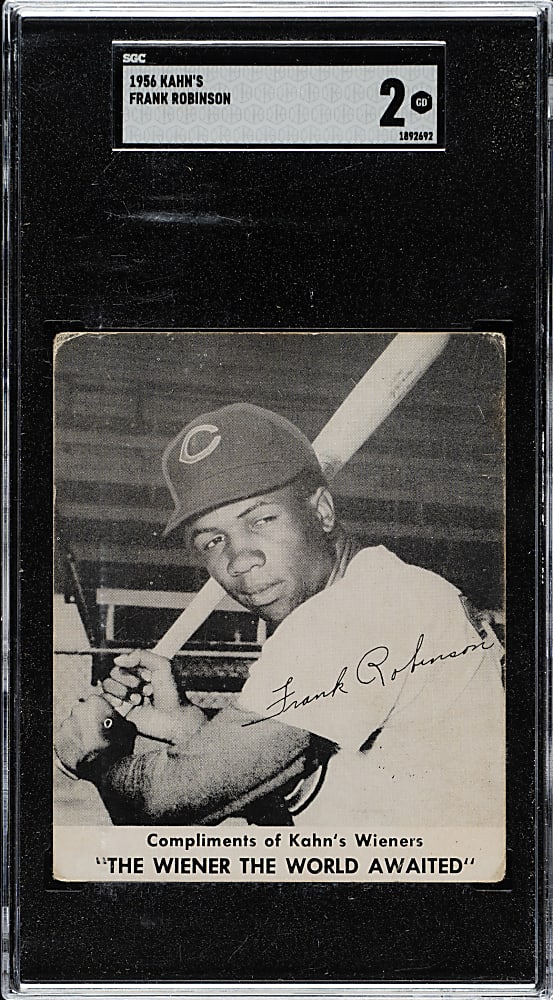 1956 Kahn's Wieners Frank Robinson Rookie SGC GOOD 2