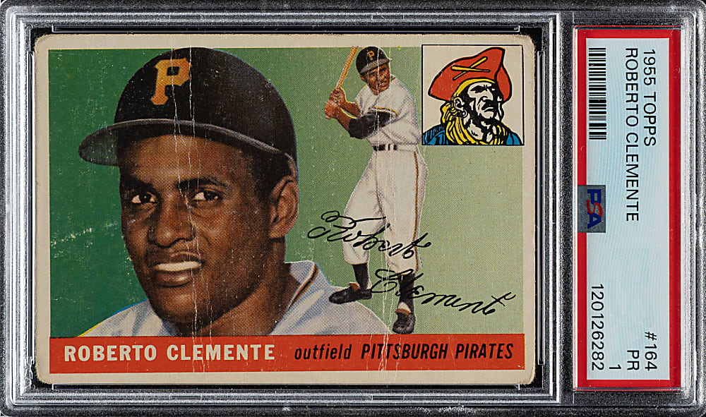 1955 Topps #164 Roberto Clemente Rookie PSA POOR 1
