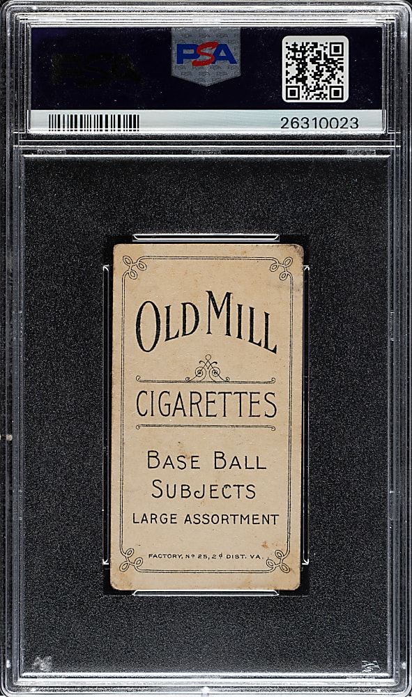 1909-1911 T206 White Border Kid Elberfeld Washington, Portrait PSA VG 3 - Old Mill Back