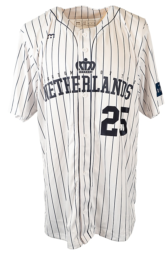 2023 Andruw Jones The Netherlands World Baseball Classic Signed Coach-Worn Jersey- Direct Player Provenance