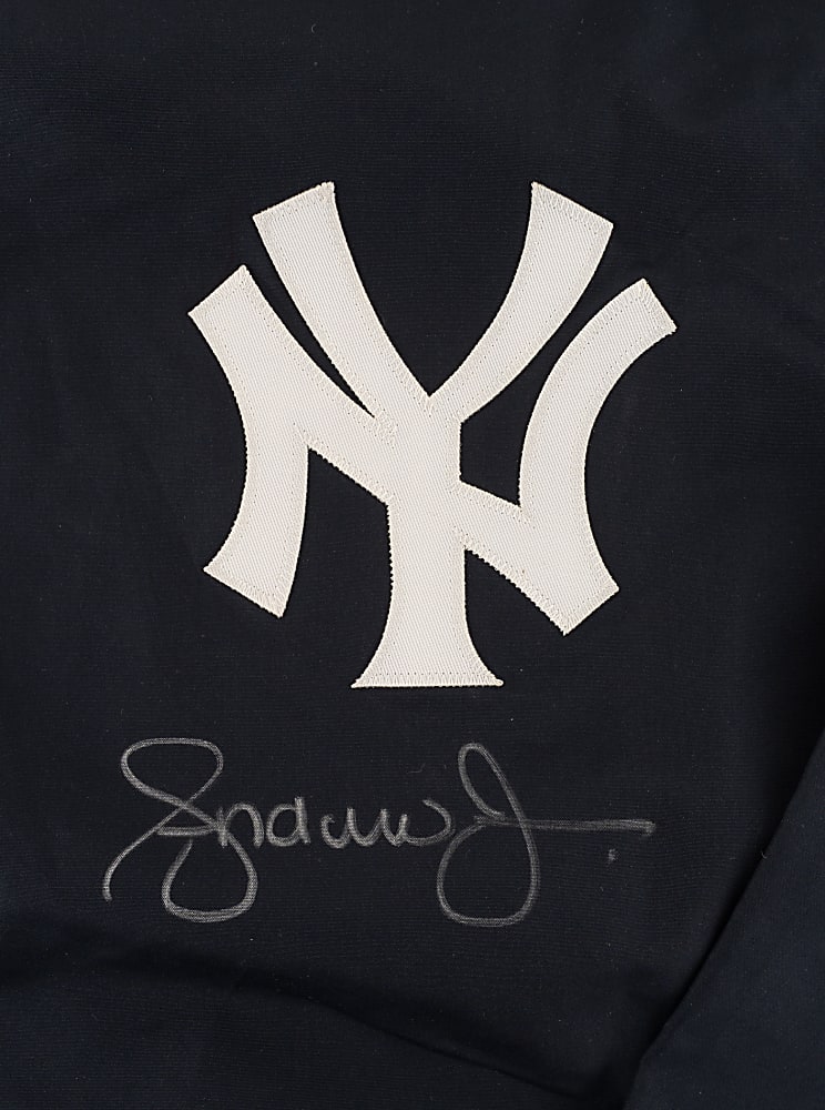2011-2012 Andruw Jones New York Yankees Signed Worn Batting Practice Jersey and Windbreaker Pair
