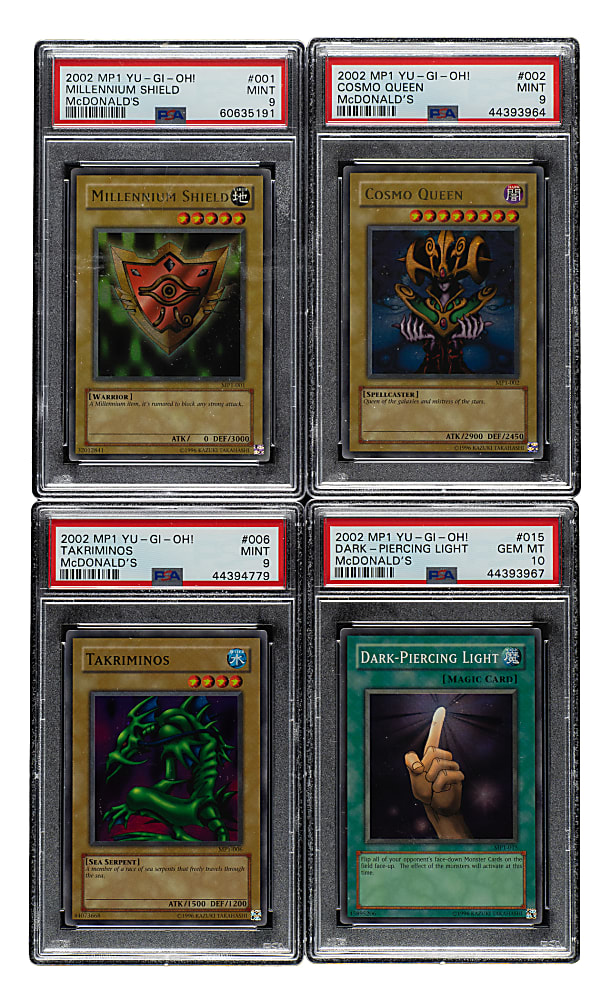 2002 Yu-Gi-Oh! Mcdonald's Promo PSA GEM MINT 10 and MINT 9 Complete Set (15)
