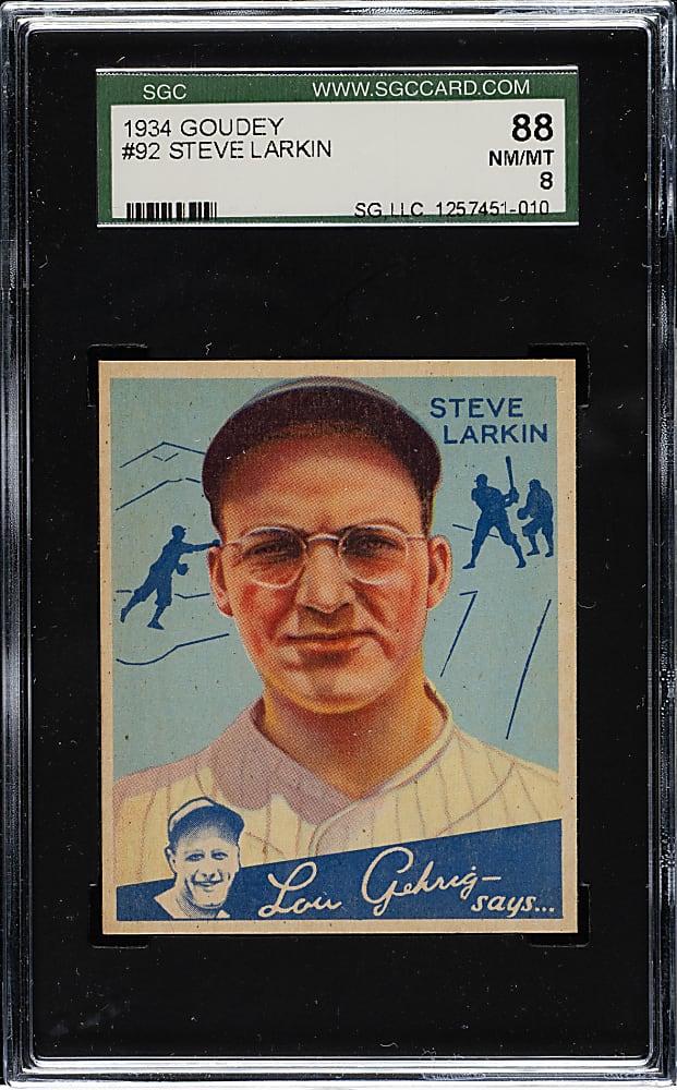 1934 R320 Goudey #92 Steve Larkin SGC NM/MT 88