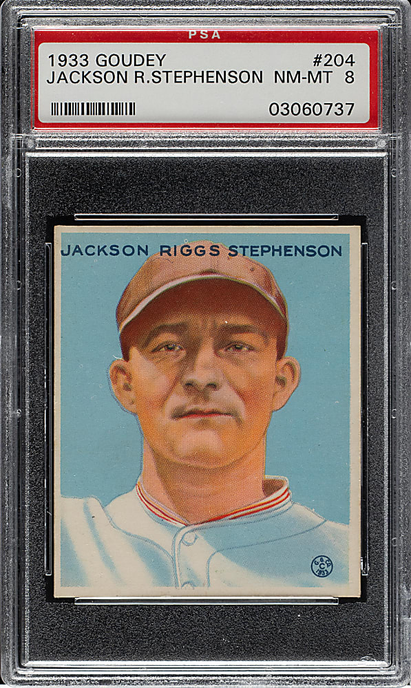 1933 R319 Goudey #204 Riggs Stephenson PSA NM-MT 8