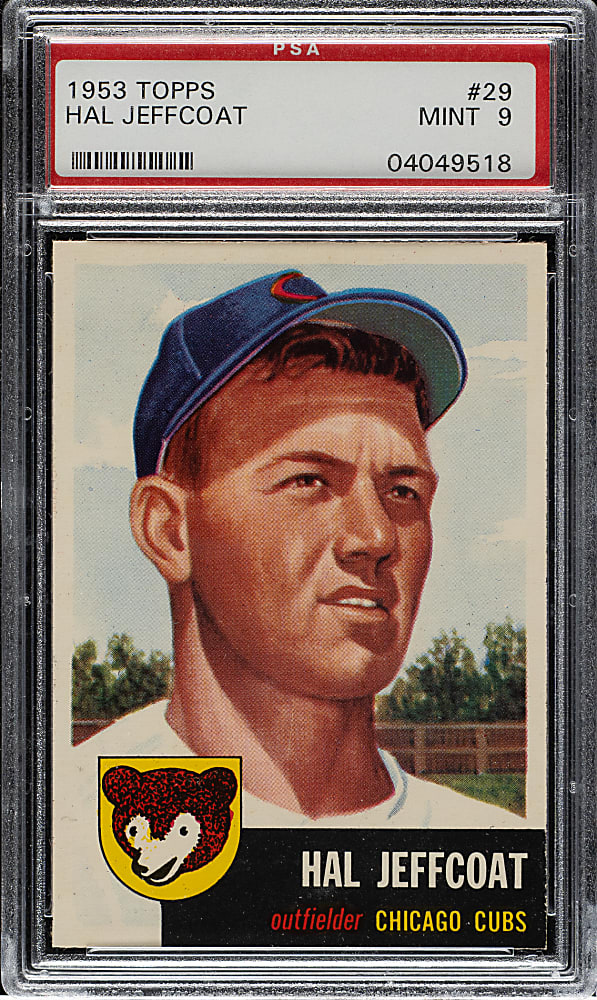 1953 Topps #29 Hal Jeffcoat PSA MINT 9 - Highest Graded!