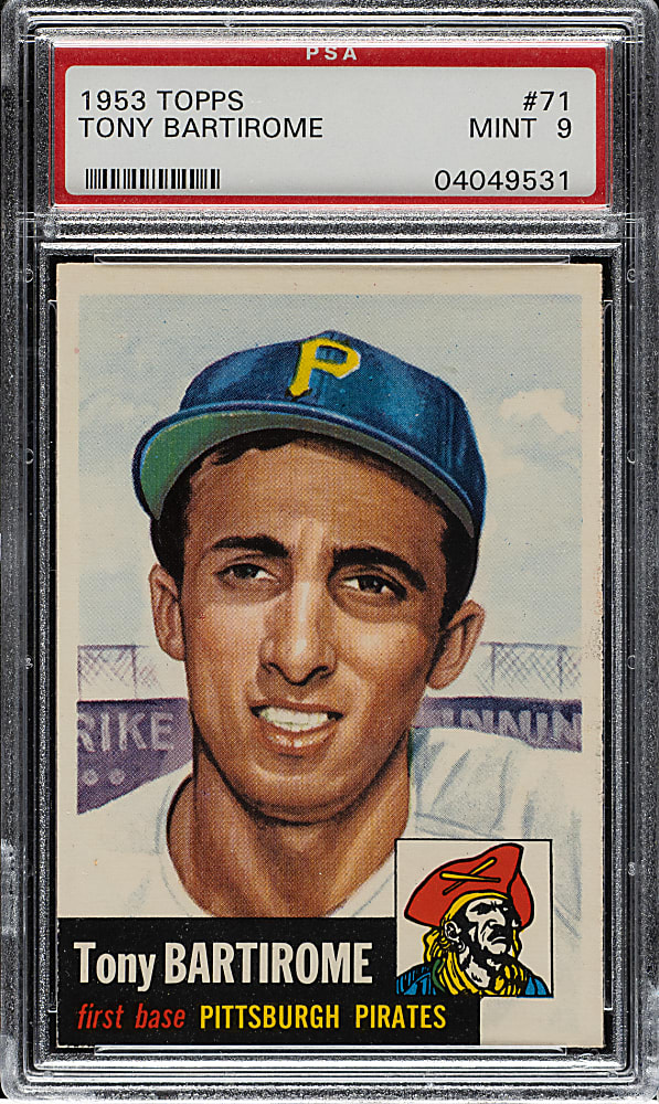 1953 Topps #71 Tony Bartirome PSA MINT 9 - Highest Graded!