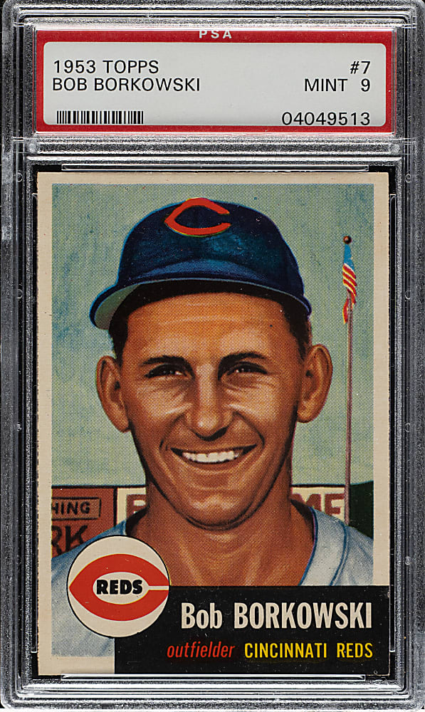 1953 Topps #7 Bob Borkowski PSA MINT 9 - Highest Graded!