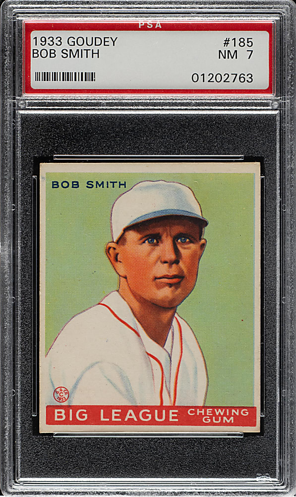 1933 R319 Goudey #185 Bob Smith PSA NM 7